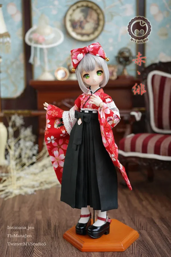 「M+V Studio」Red Crimson (MDD/MSD/Chubby) BJD Outfit Only - Image 5