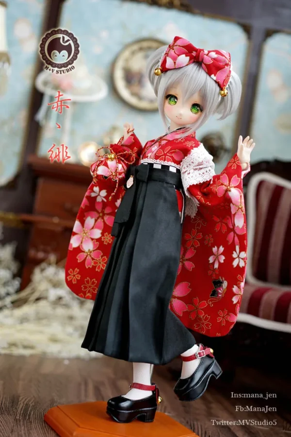 「M+V Studio」Red Crimson (MDD/MSD/Chubby) BJD Outfit Only - Image 6