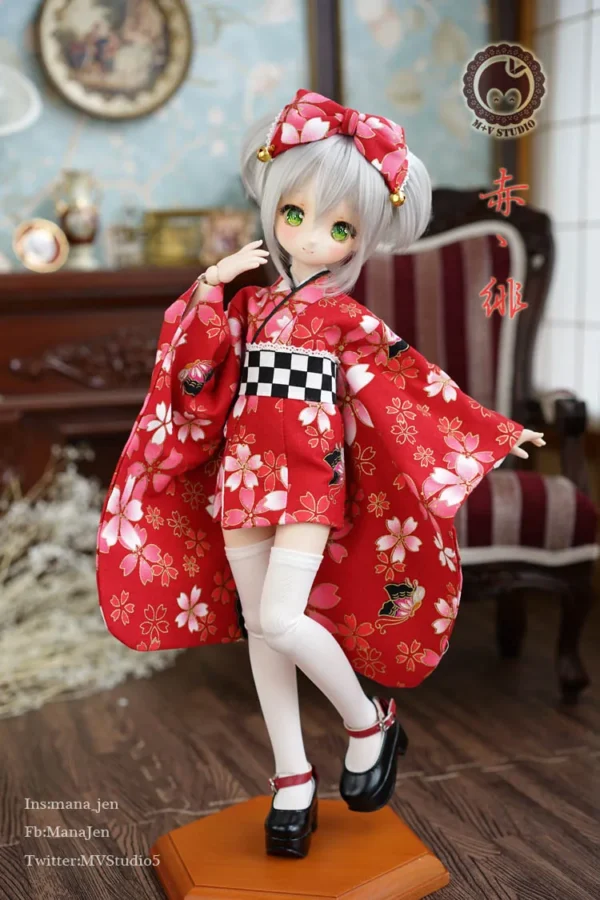 「M+V Studio」Red Crimson (MDD/MSD/Chubby) BJD Outfit Only - Image 7