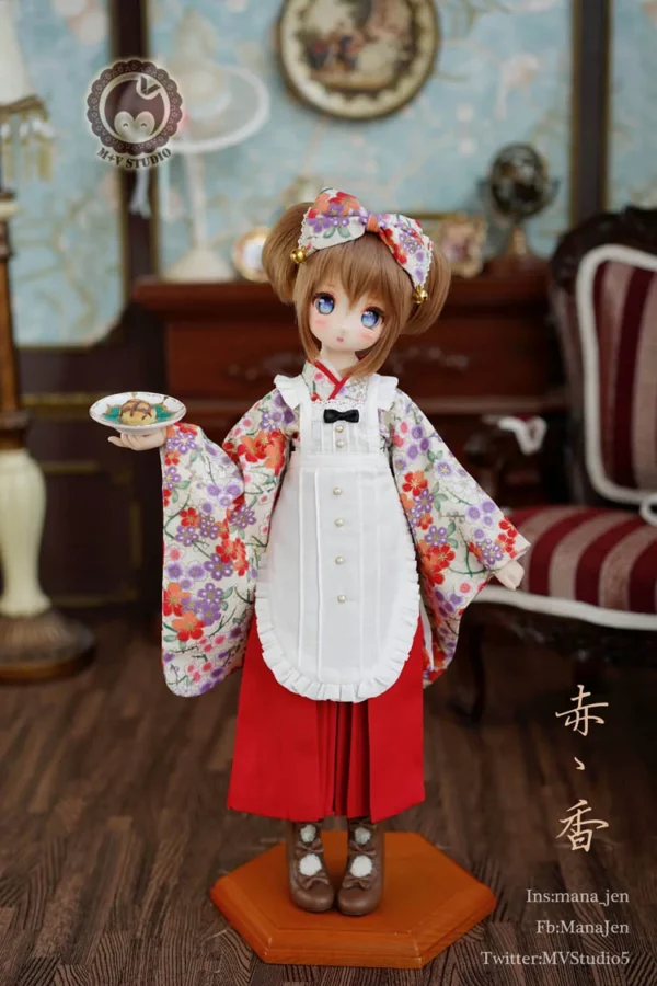 「M+V Studio」Red Incense (MDD/MSD/Chubby) BJD Outfit Only - Image 3