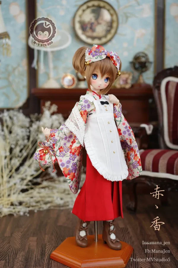 「M+V Studio」Red Incense (MDD/MSD/Chubby) BJD Outfit Only - Image 4