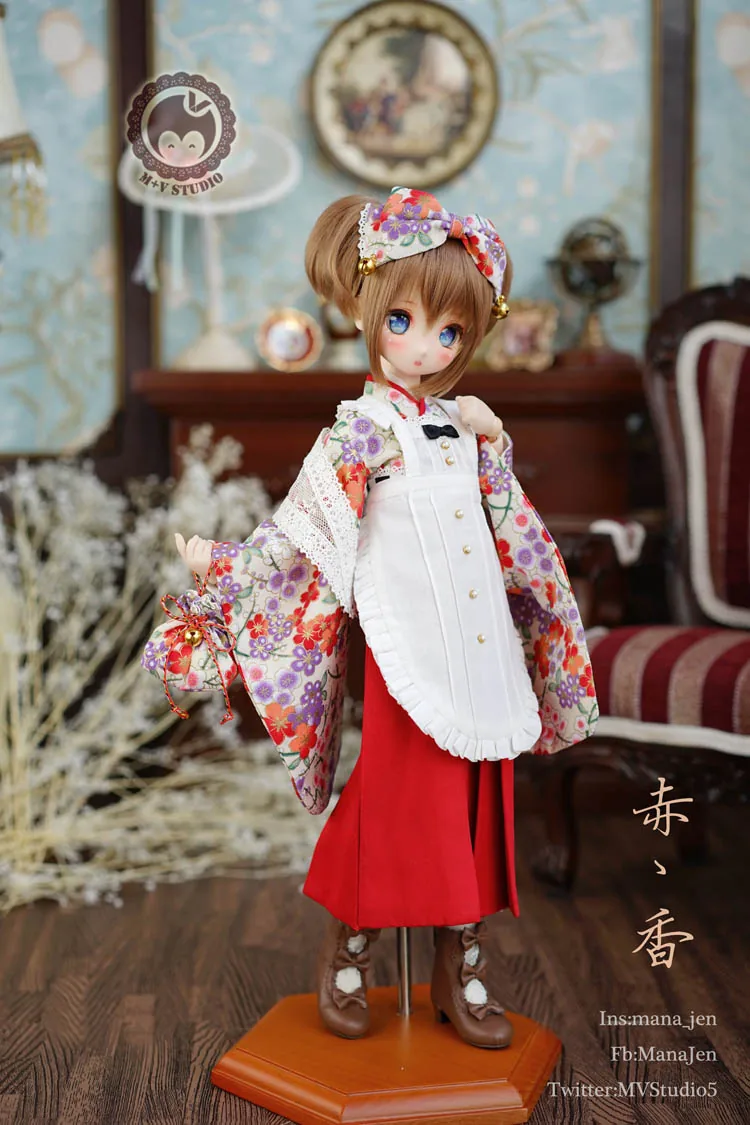 「M+V Studio」Red Incense (MDD/MSD/Chubby) BJD Outfit Only - Image 4