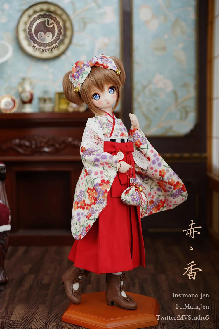 「M+V Studio」Red Incense (MDD/MSD/Chubby) BJD Outfit Only - Image 5