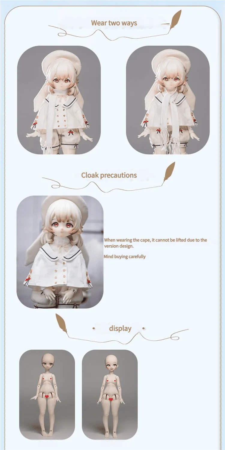 「Menglong」Zil 1/4 BJD Doll Body Full Set - Image 5