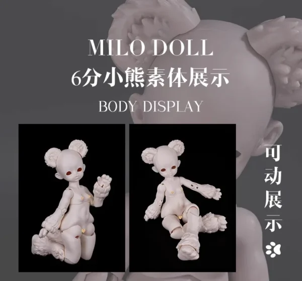 「MiloDoll」Chubby 1/6 Bear BJD Doll Body Only - Image 3