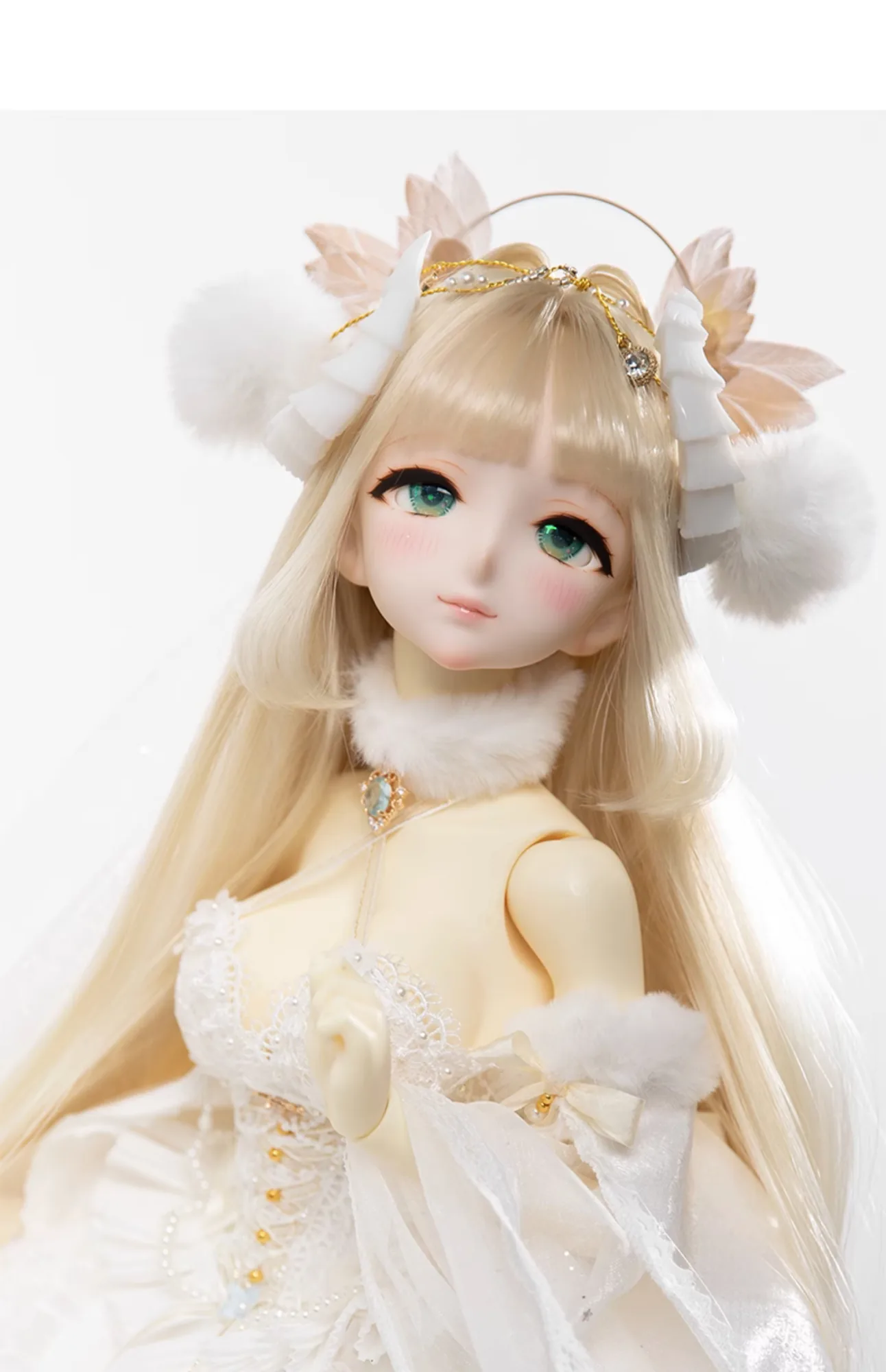 「Neko」Callia BJD Doll Head only ELF VER (1/4 l Chubby) - Image 2