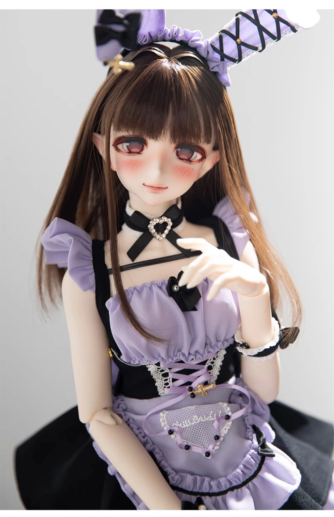 「Neko」Callia BJD Doll Head only ELF VER (1/4 l Chubby) - Image 5