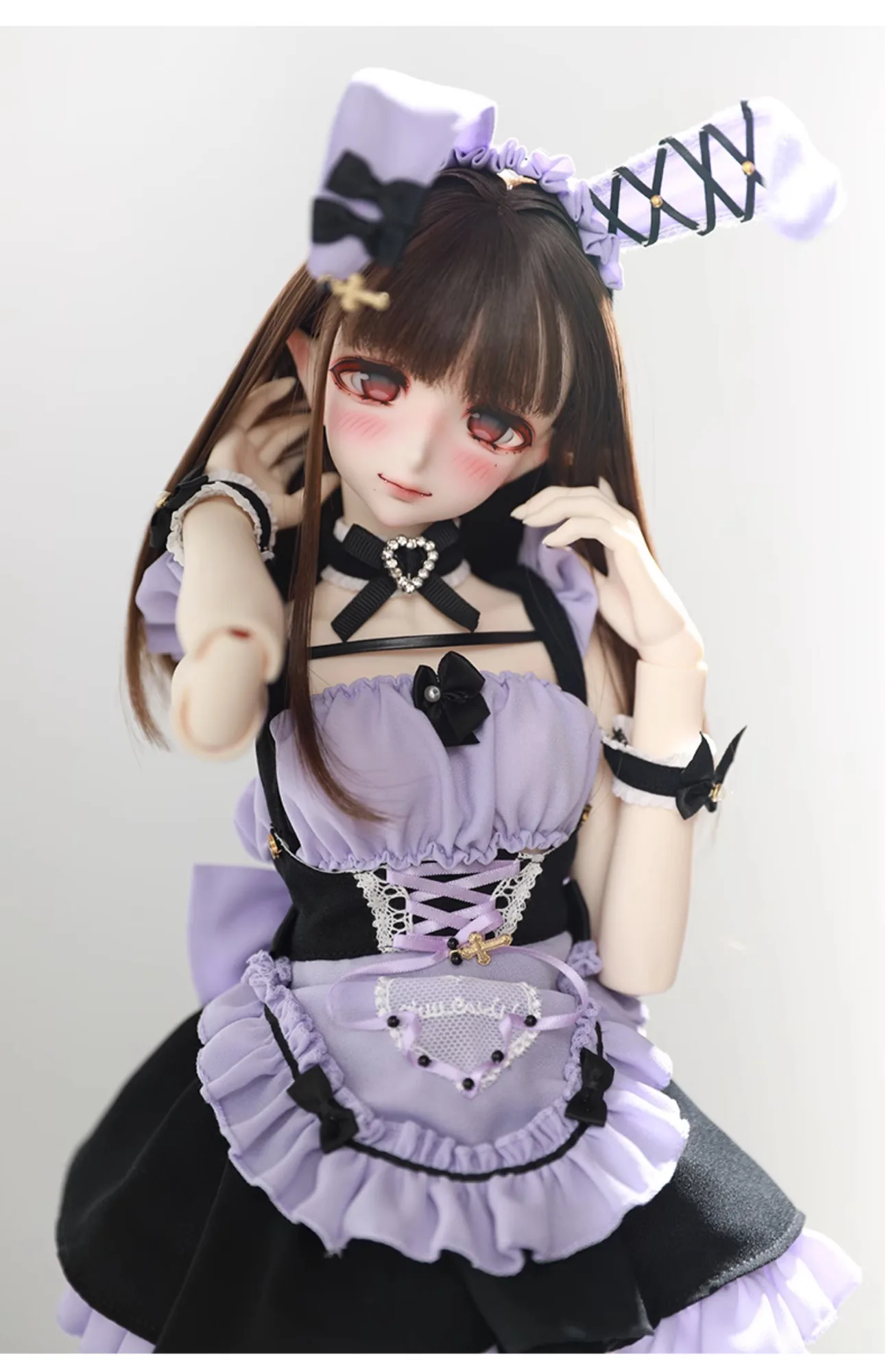 「Neko」Callia BJD Doll Head only ELF VER (1/4 l Chubby) - Image 8