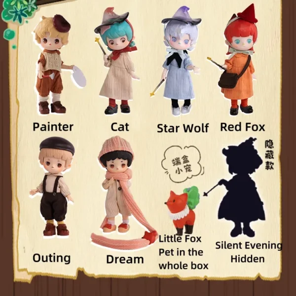 「Penny's Box」Little Painter And Little Witch Action Figure BJD Blind Box - Image 3