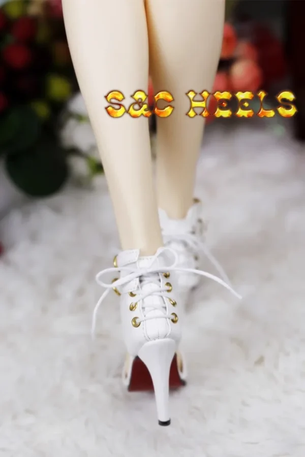 「S&C」Strappy White High Heels (1/3) - Image 2