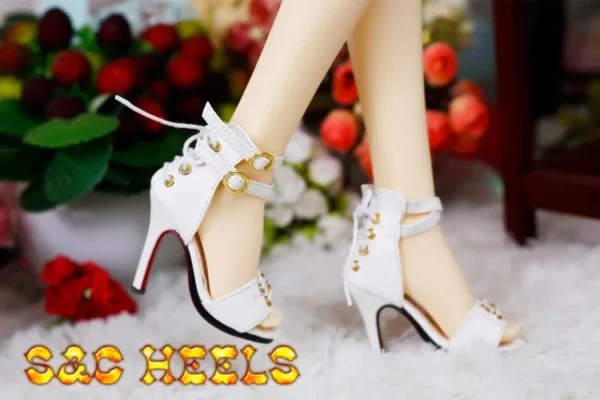 「S&C」Strappy White High Heels (1/3) - Image 3