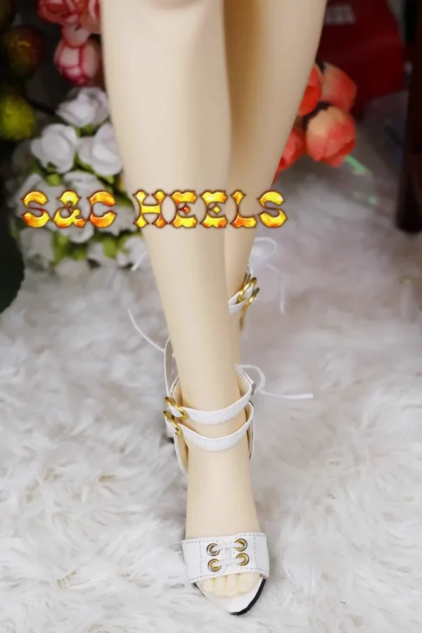 「S&C」Strappy White High Heels (1/3) - Image 5