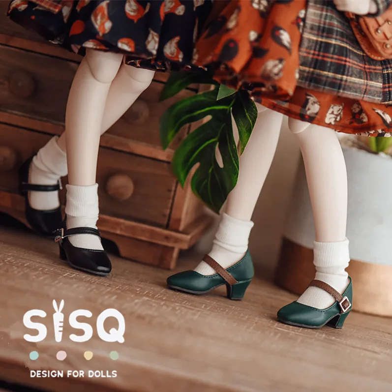 「S&G」Retro Square-Head Heels (Blythe/YOSD/MDD/MSD/Chubby/SDGR/DD)