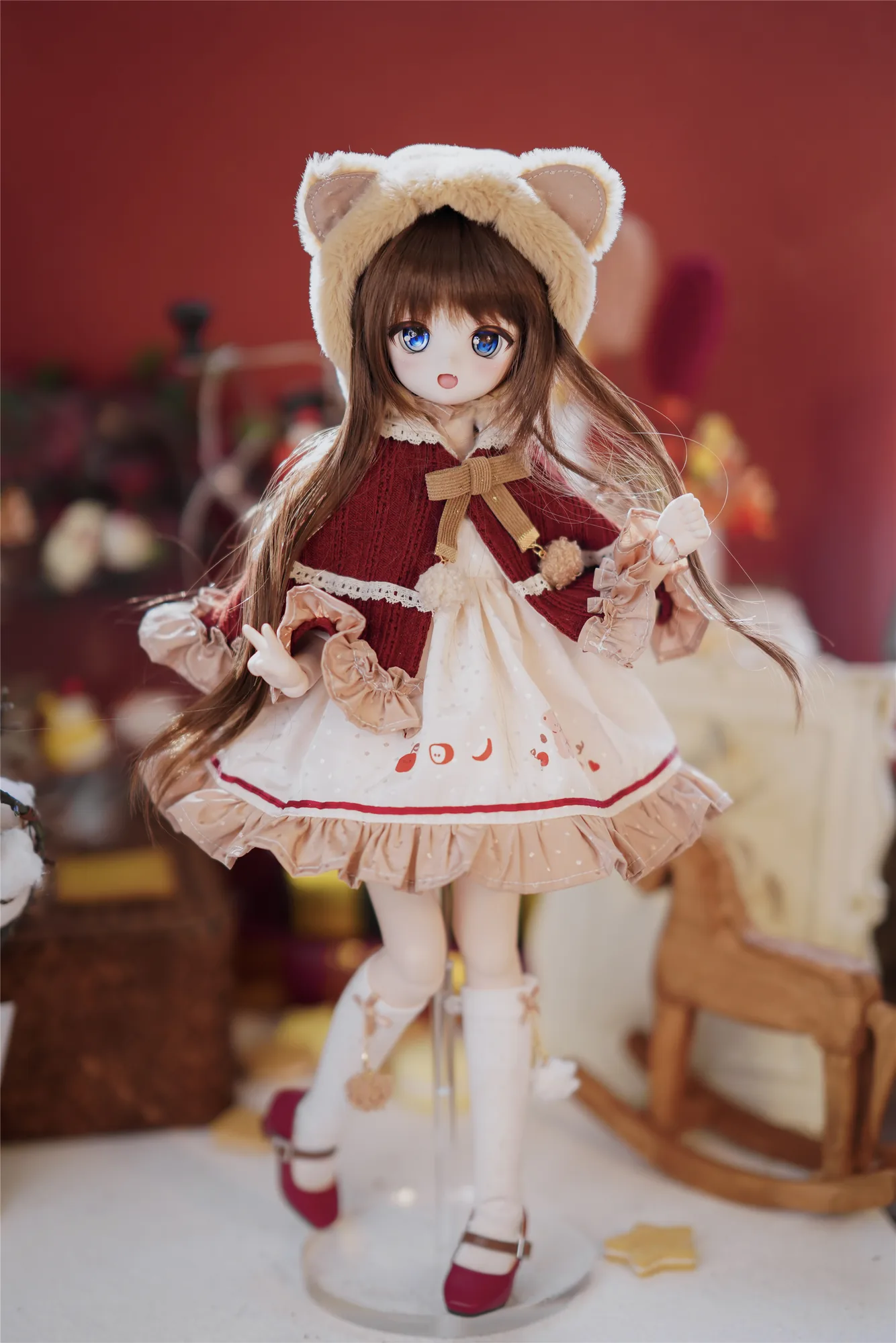 「Sasato」Apple Bear (MDD/MSD/Chubby l 1/4) BJD Outfit Only