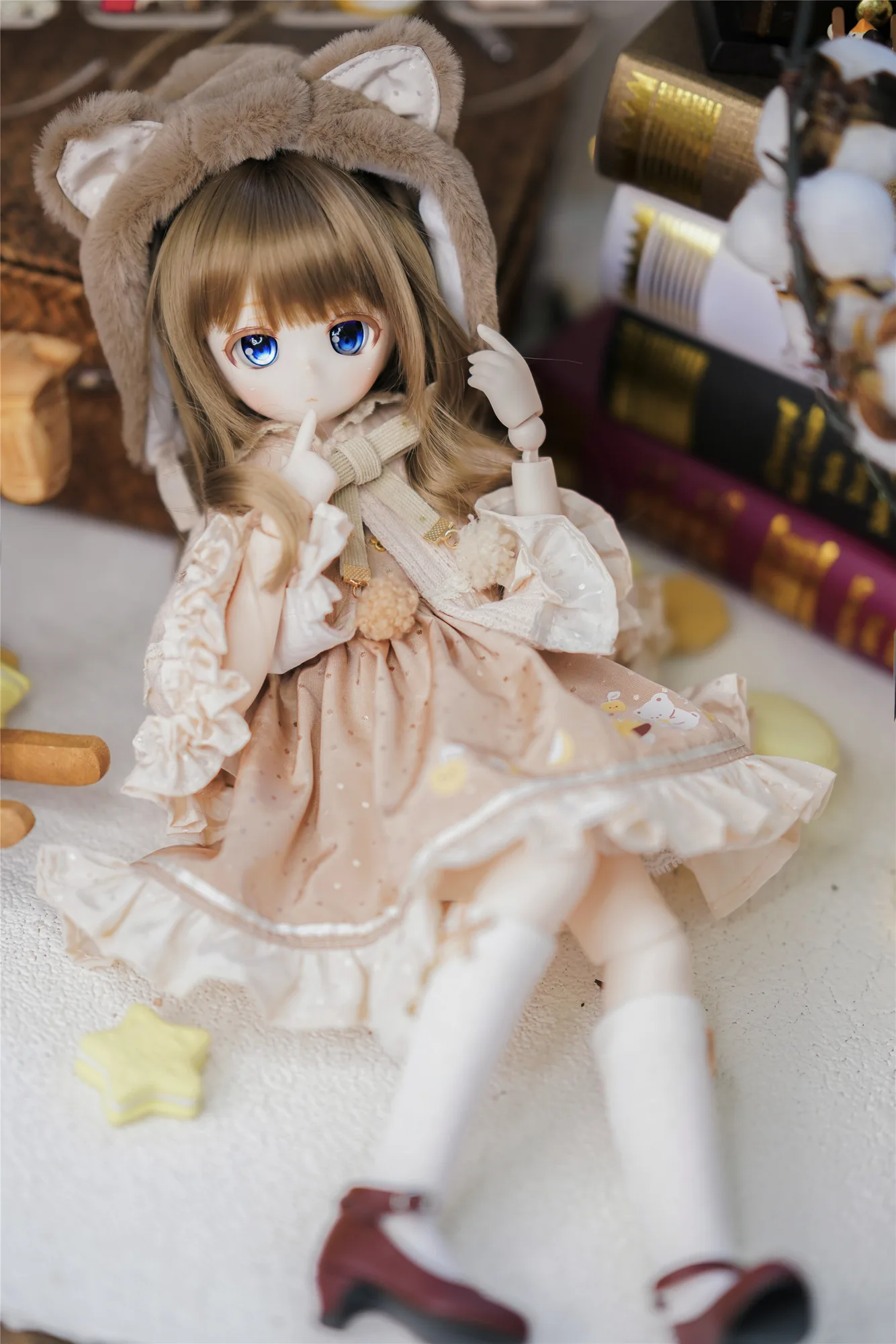 「Sasato」Apple Bear (MDD/MSD/Chubby l 1/4) BJD Outfit Only - Image 11