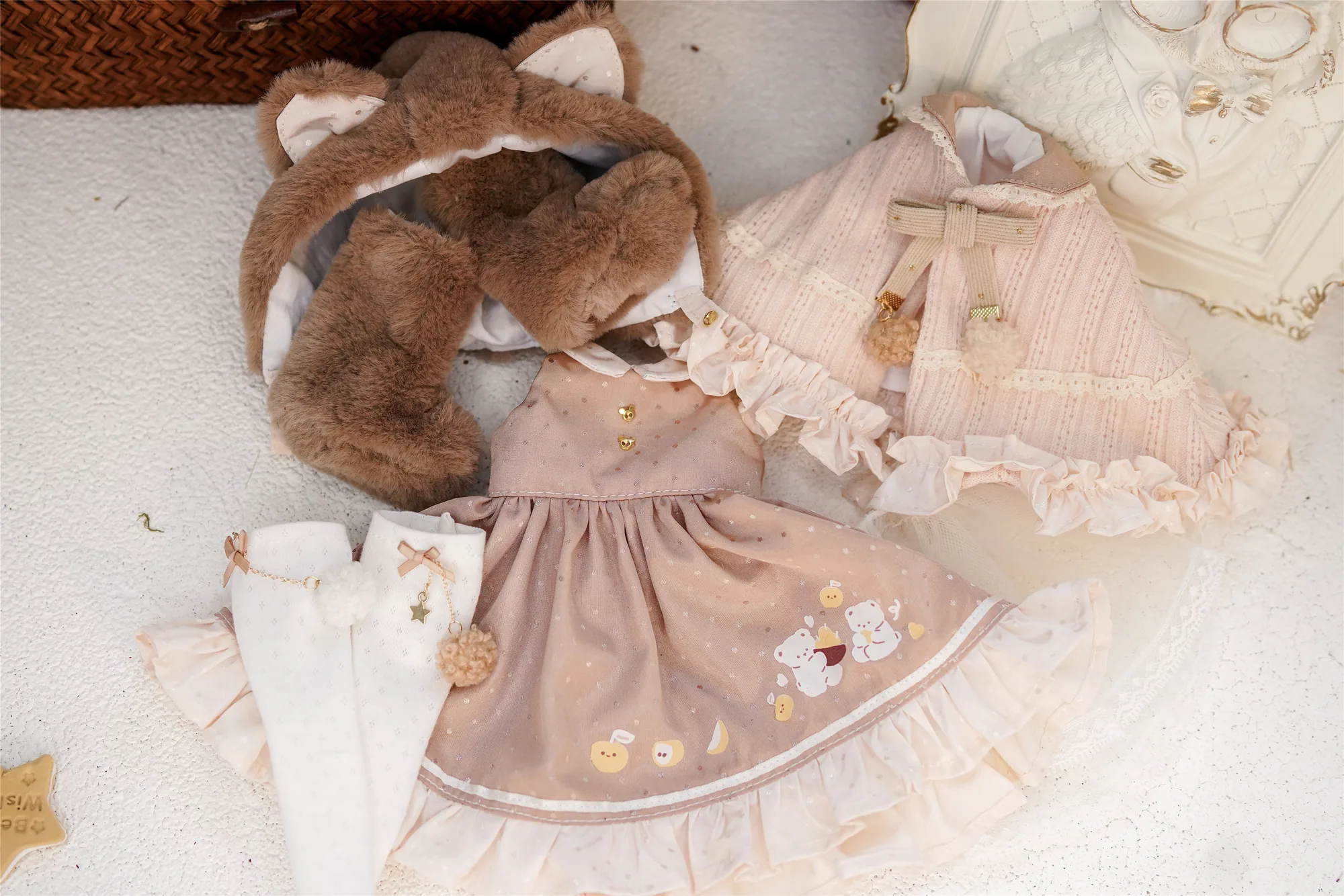 「Sasato」Apple Bear (MDD/MSD/Chubby l 1/4) BJD Outfit Only - Image 13