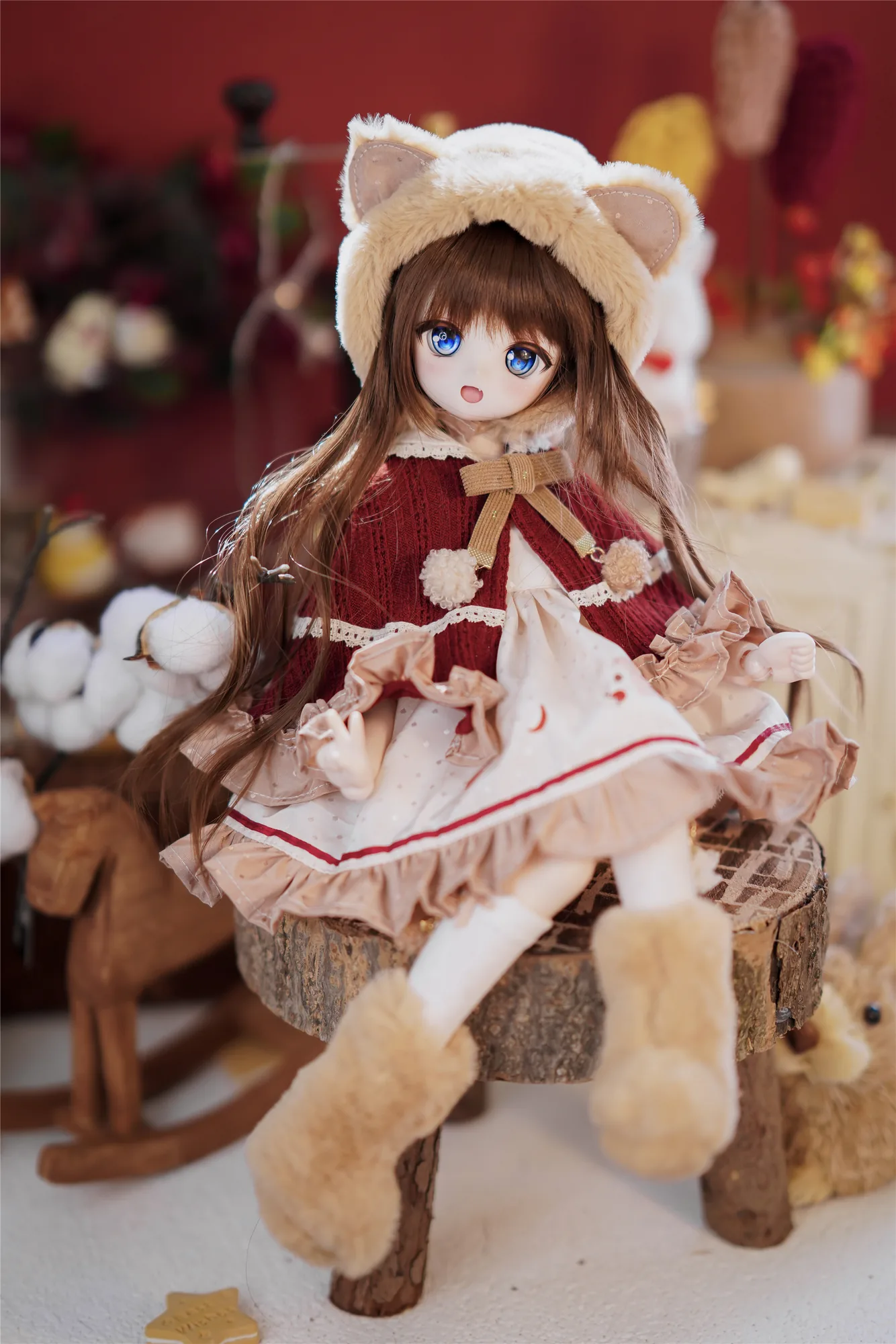 「Sasato」Apple Bear (MDD/MSD/Chubby l 1/4) BJD Outfit Only - Image 5