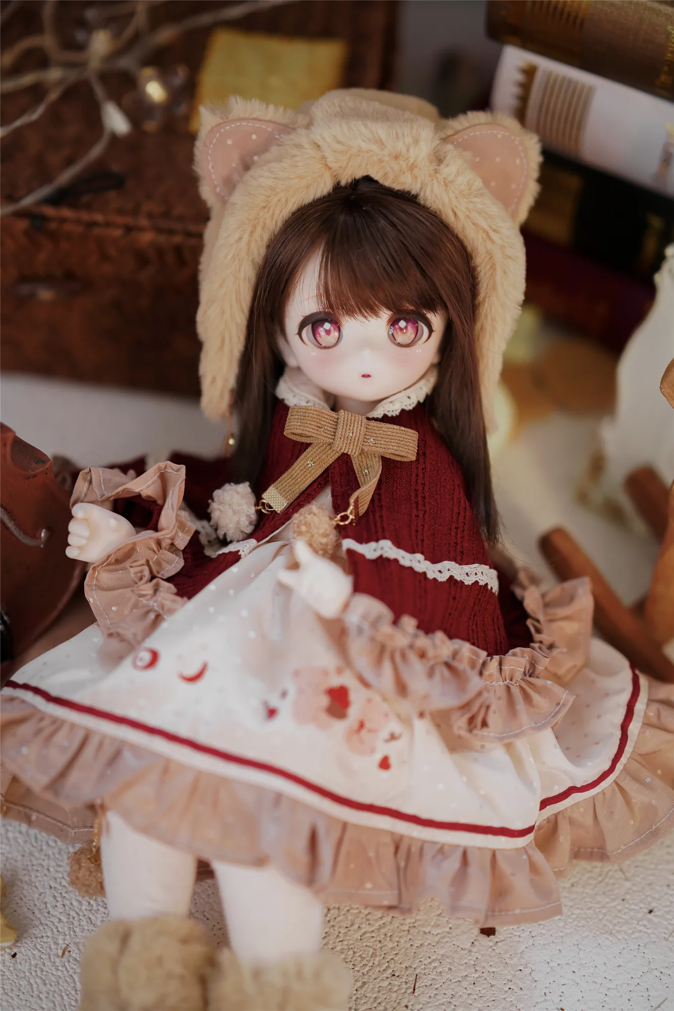 「Sasato」Apple Bear (MDD/MSD/Chubby l 1/4) BJD Outfit Only - Image 6