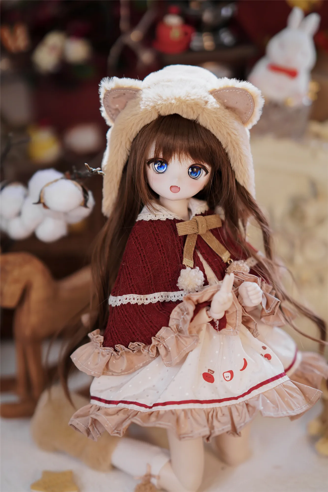 「Sasato」Apple Bear (MDD/MSD/Chubby l 1/4) BJD Outfit Only - Image 8