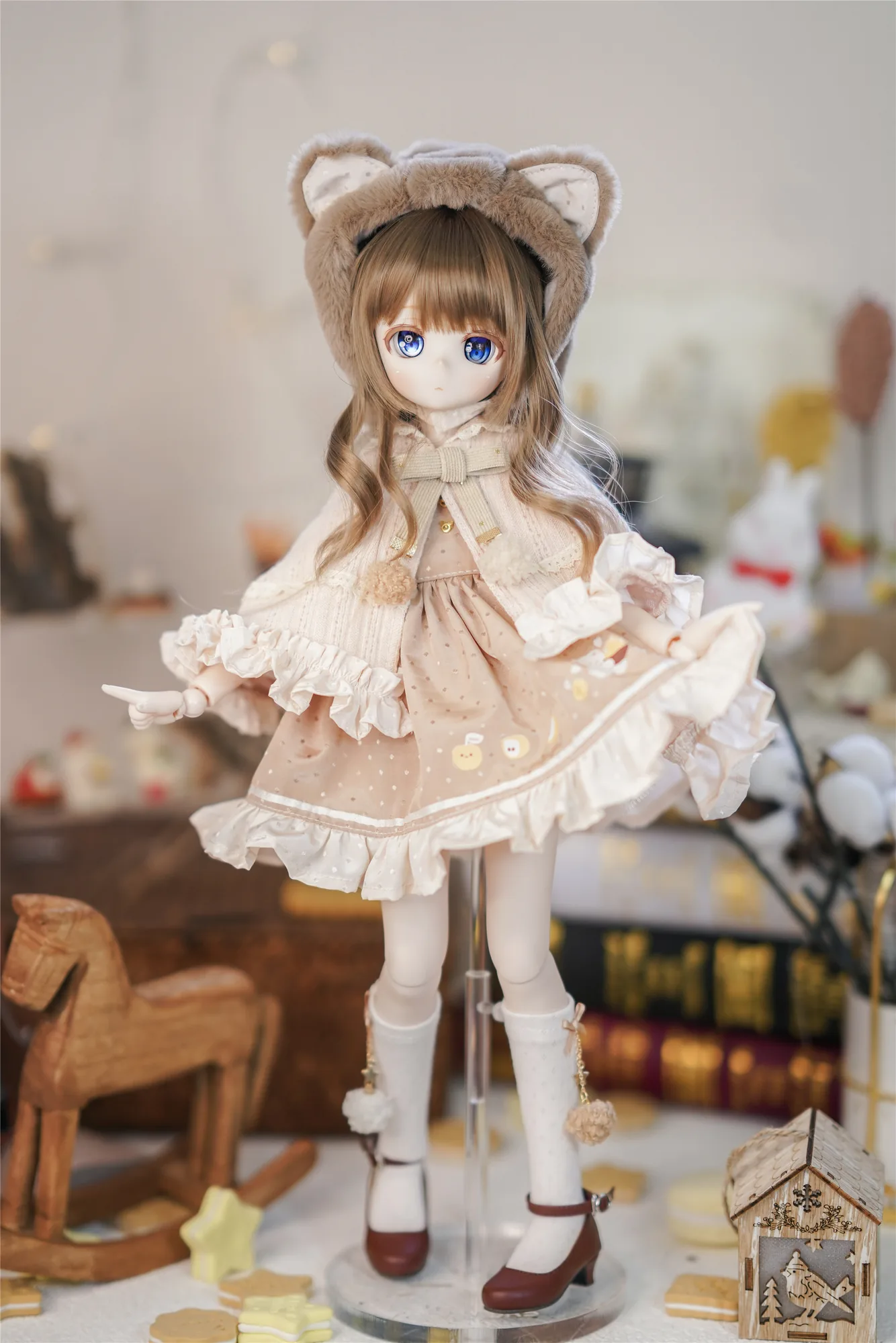 「Sasato」Apple Bear (MDD/MSD/Chubby l 1/4) BJD Outfit Only - Image 9