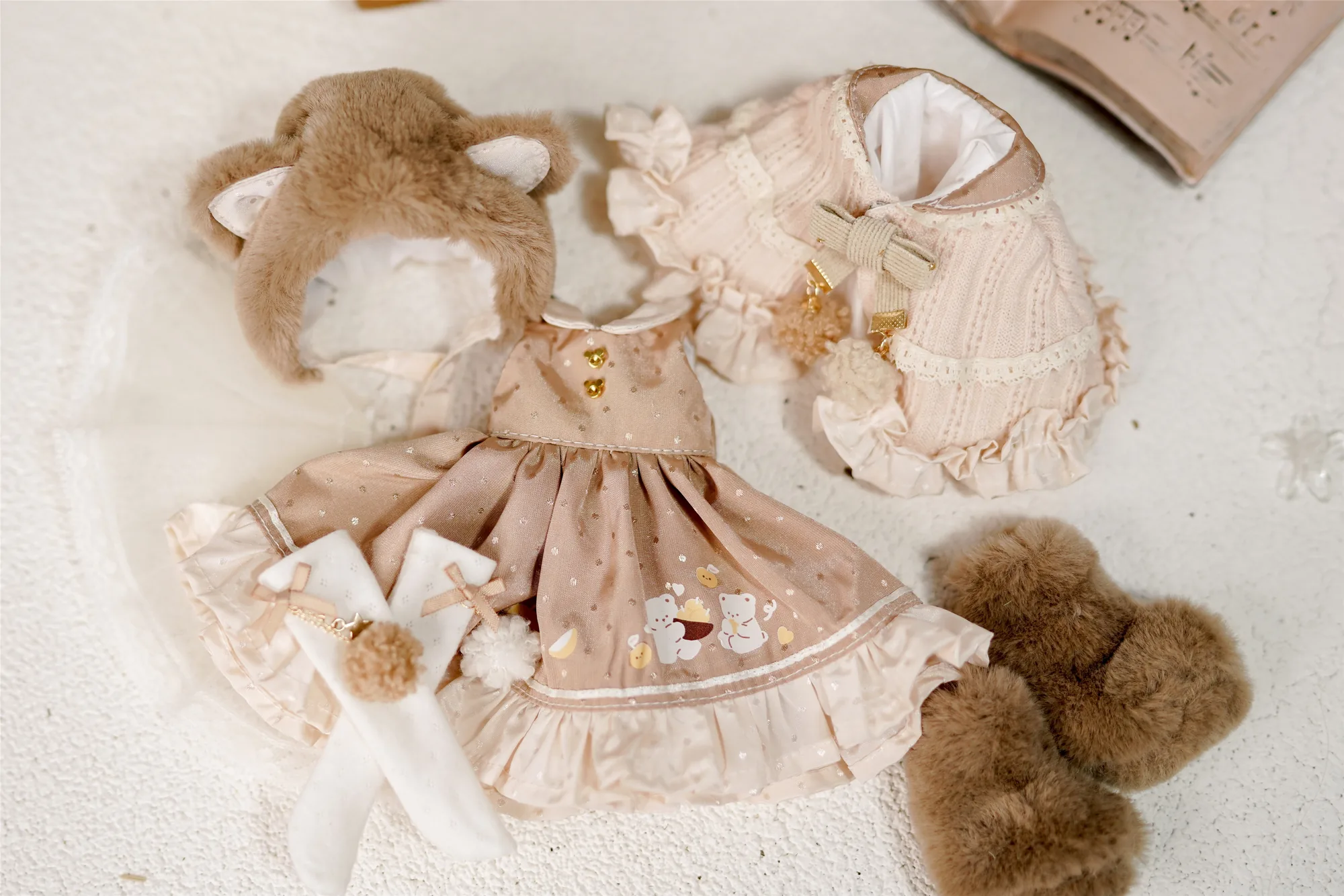 「Sasato」Apple Bear (YOSD l 1/6) BJD Outfit Only - Image 10