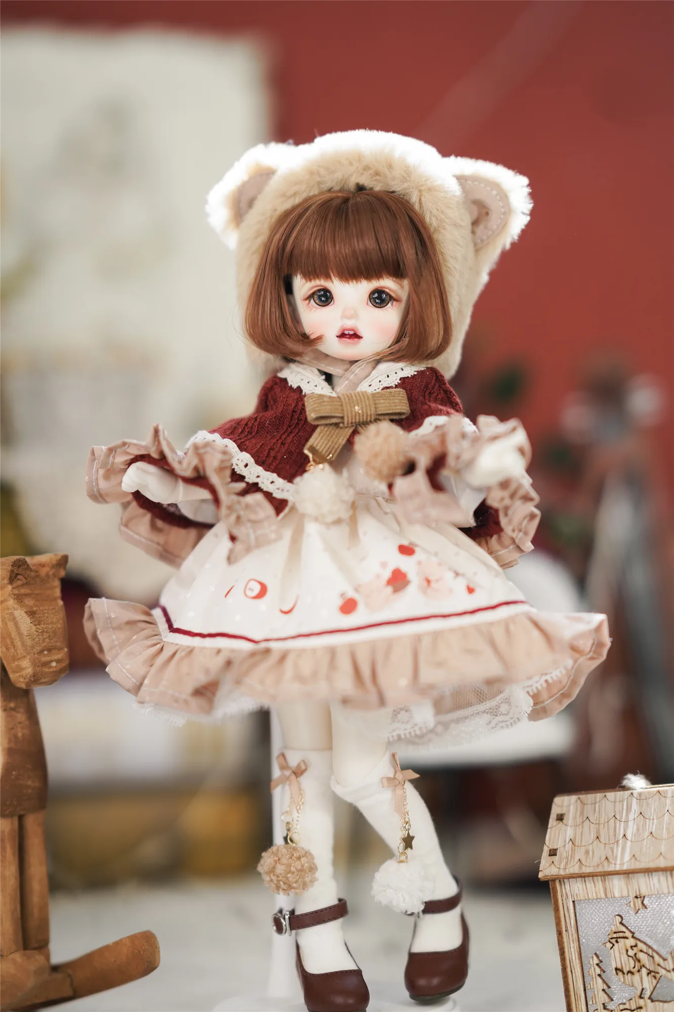 「Sasato」Apple Bear (YOSD l 1/6) BJD Outfit Only - Image 2