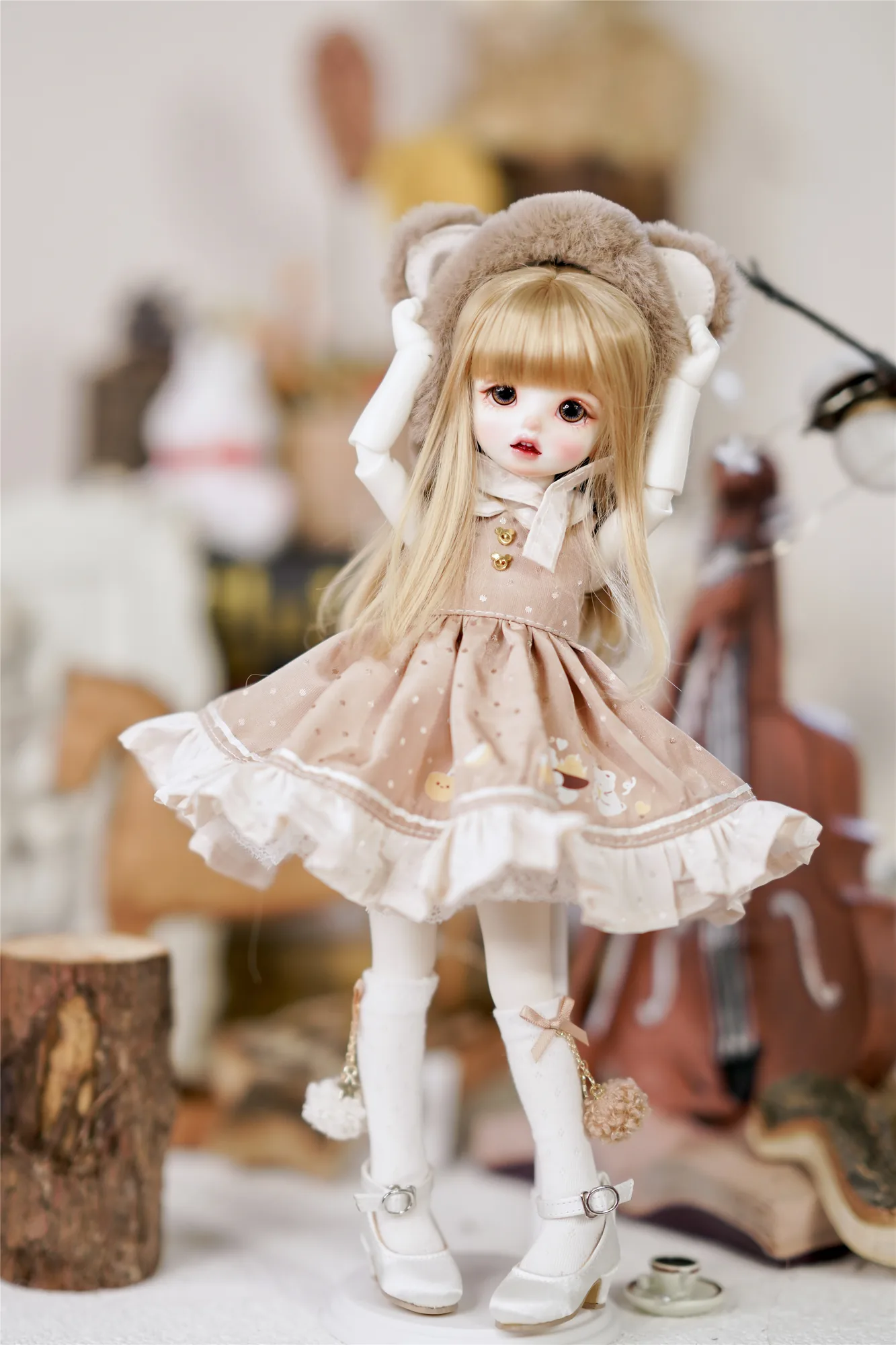 「Sasato」Apple Bear (YOSD l 1/6) BJD Outfit Only - Image 3