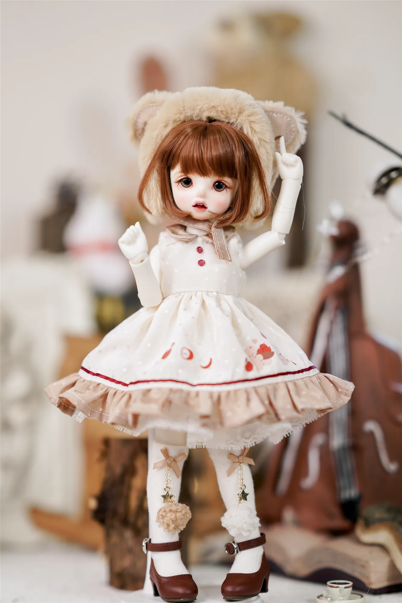 「Sasato」Apple Bear (YOSD l 1/6) BJD Outfit Only - Image 4