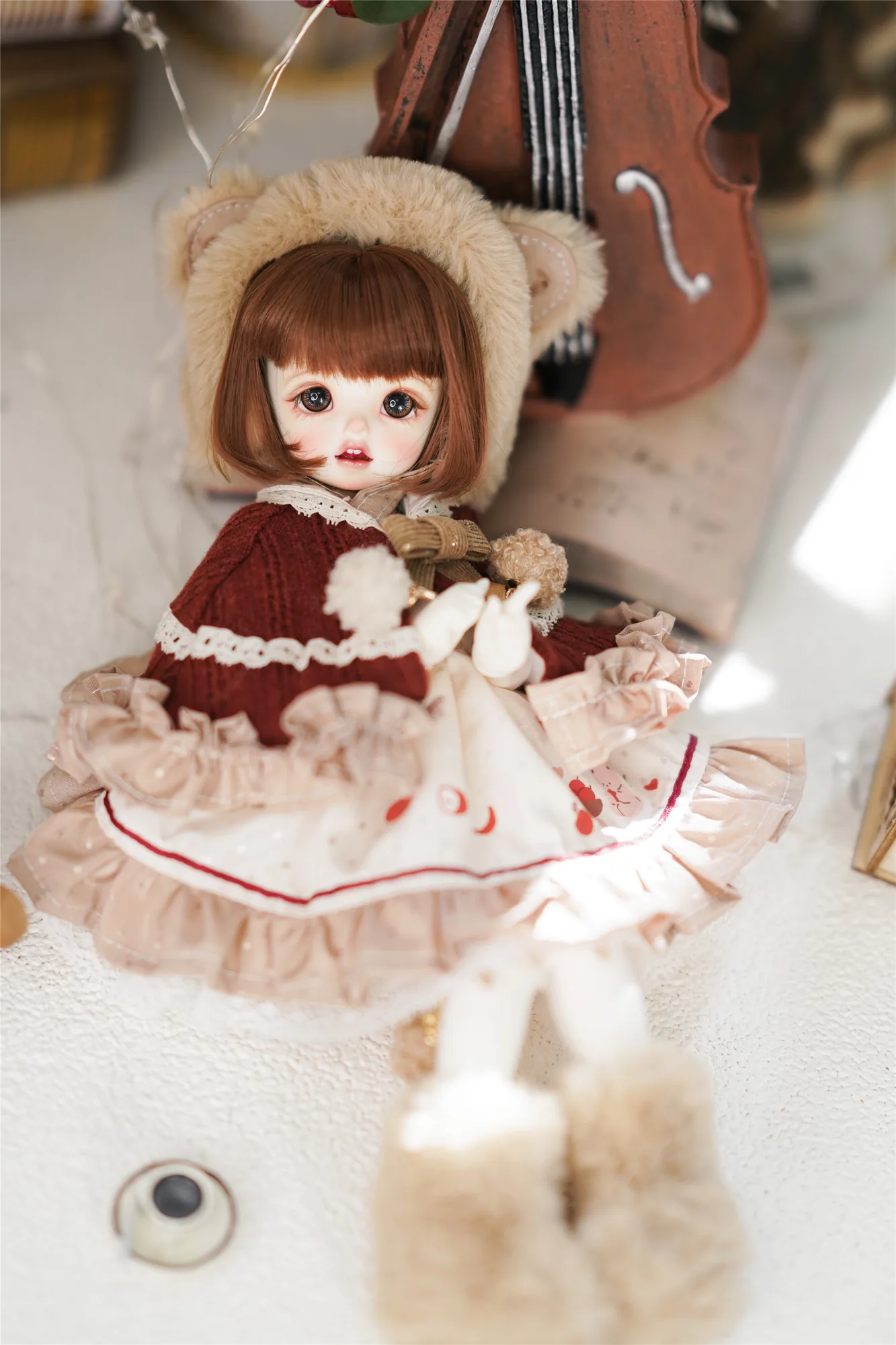 「Sasato」Apple Bear (YOSD l 1/6) BJD Outfit Only - Image 5