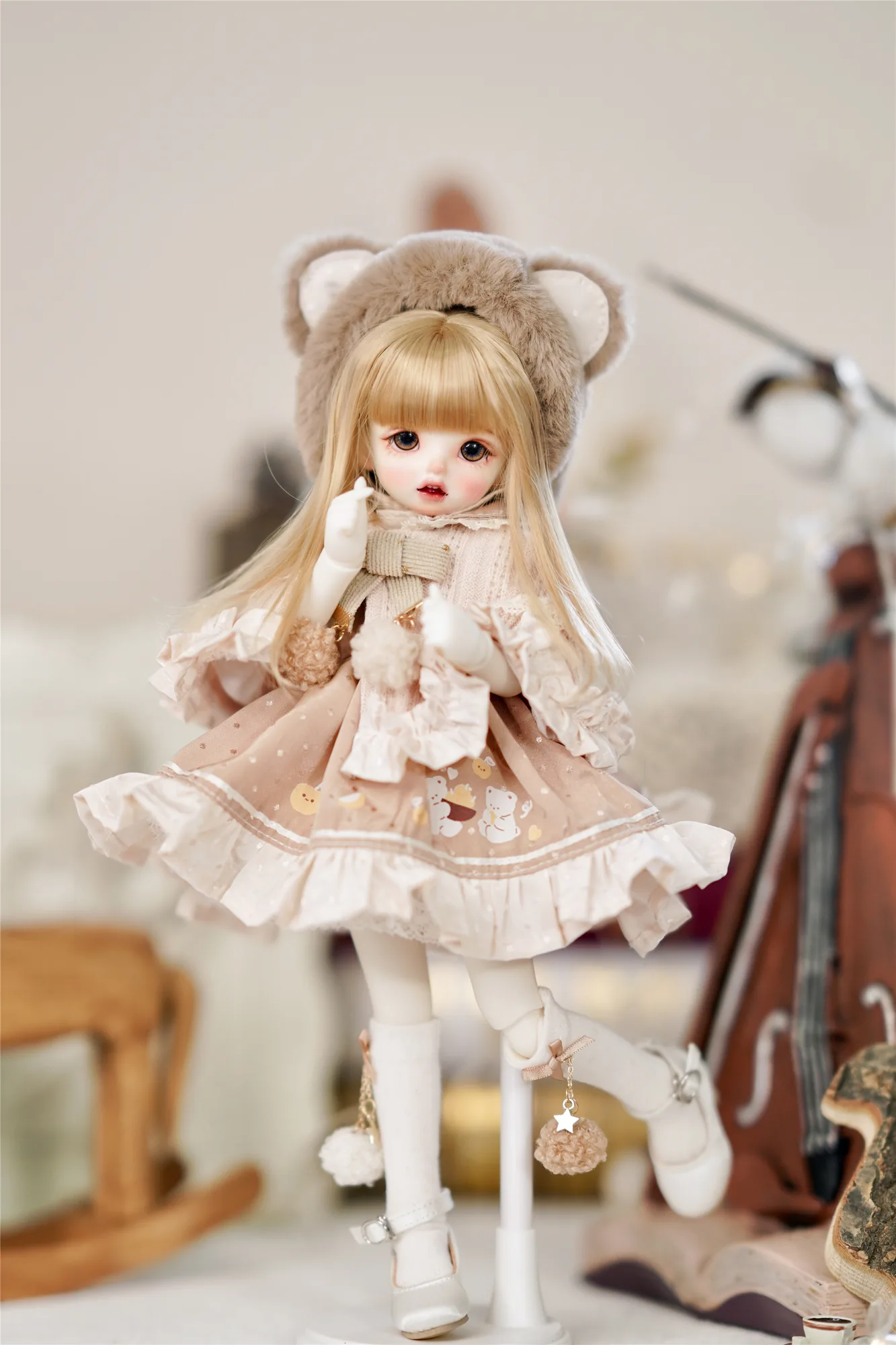 「Sasato」Apple Bear (YOSD l 1/6) BJD Outfit Only - Image 7