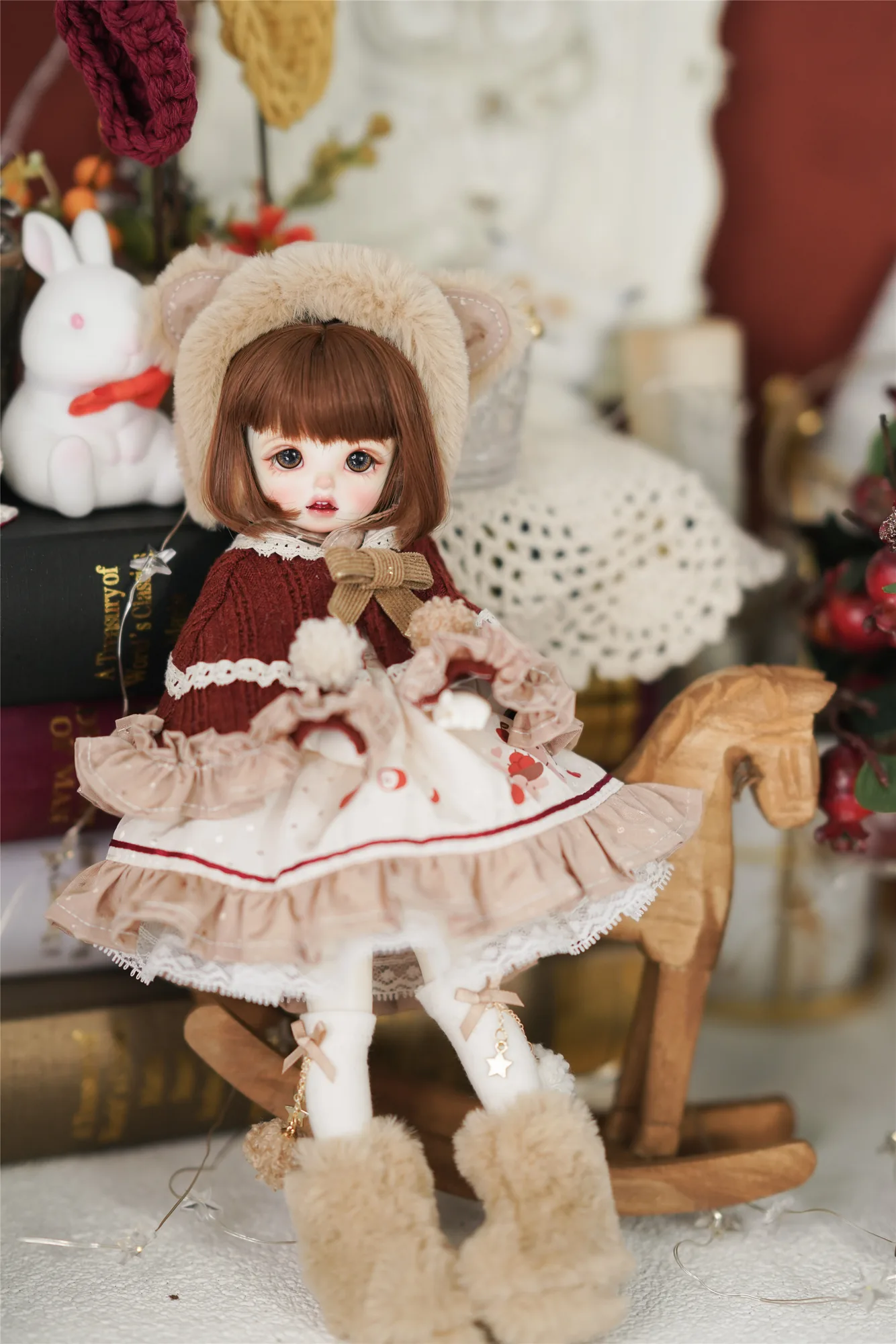 「Sasato」Apple Bear (YOSD l 1/6) BJD Outfit Only - Image 9