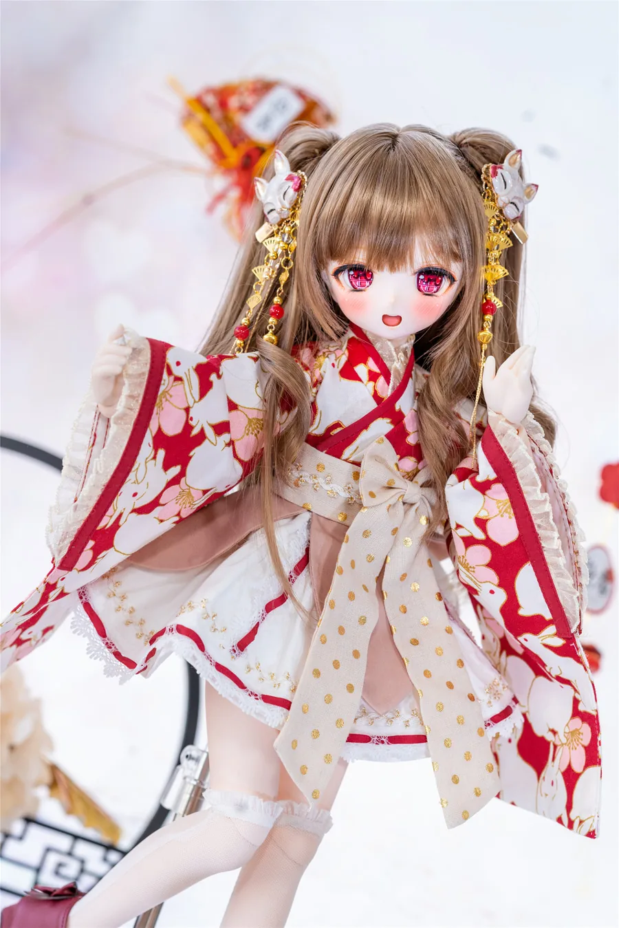 「Sasato」Sakura Rabbit (MDD/MSD/Chubby l 1/4) BJD Outfit Only