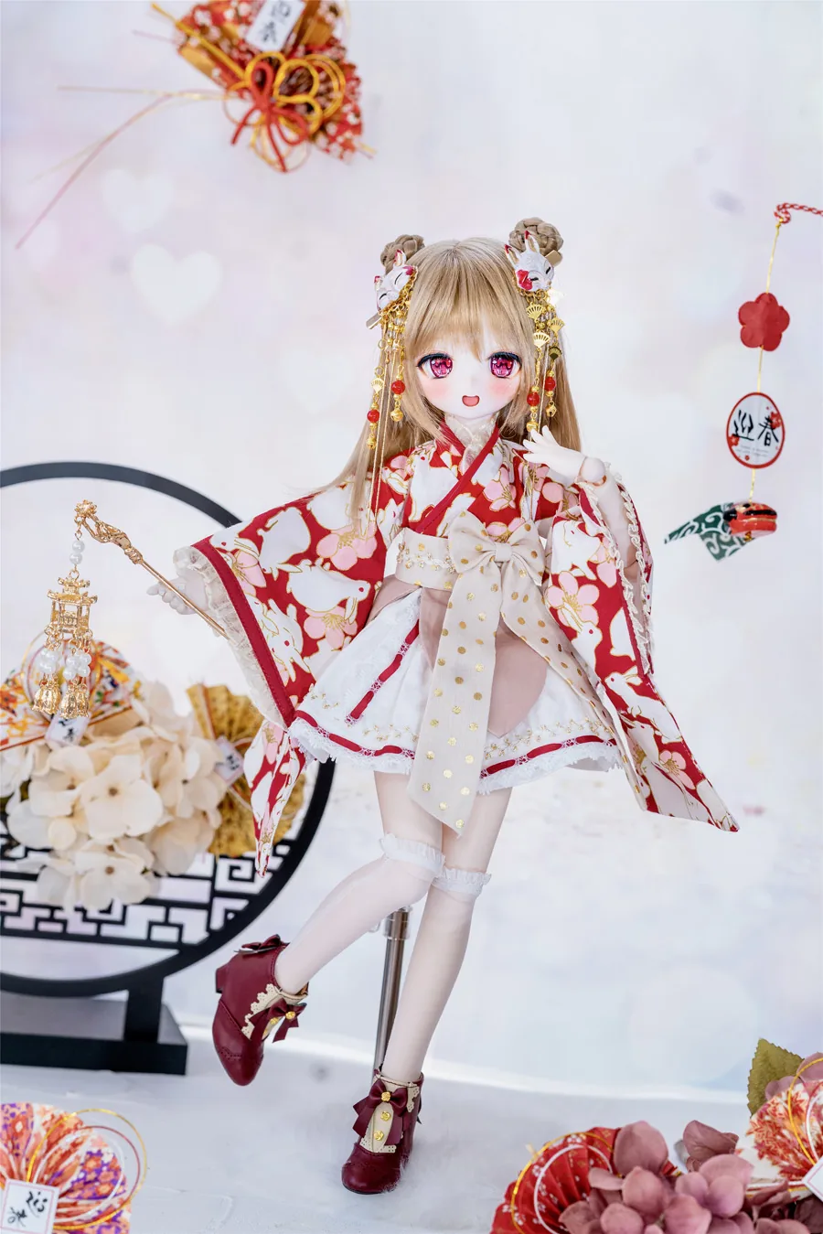 「Sasato」Sakura Rabbit (MDD/MSD/Chubby l 1/4) BJD Outfit Only - Image 2