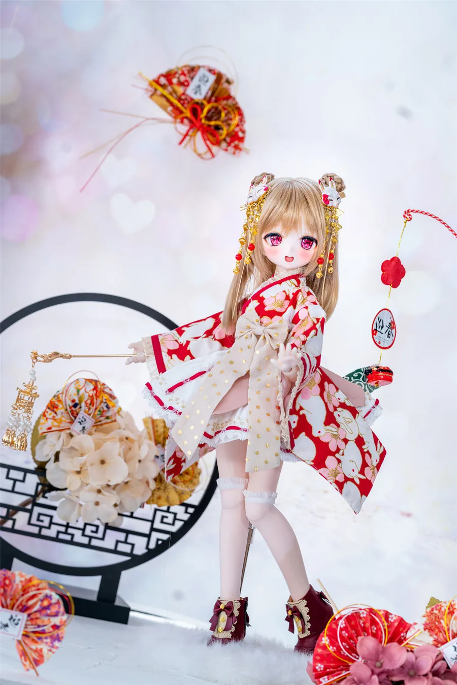 「Sasato」Sakura Rabbit (MDD/MSD/Chubby l 1/4) BJD Outfit Only - Image 3