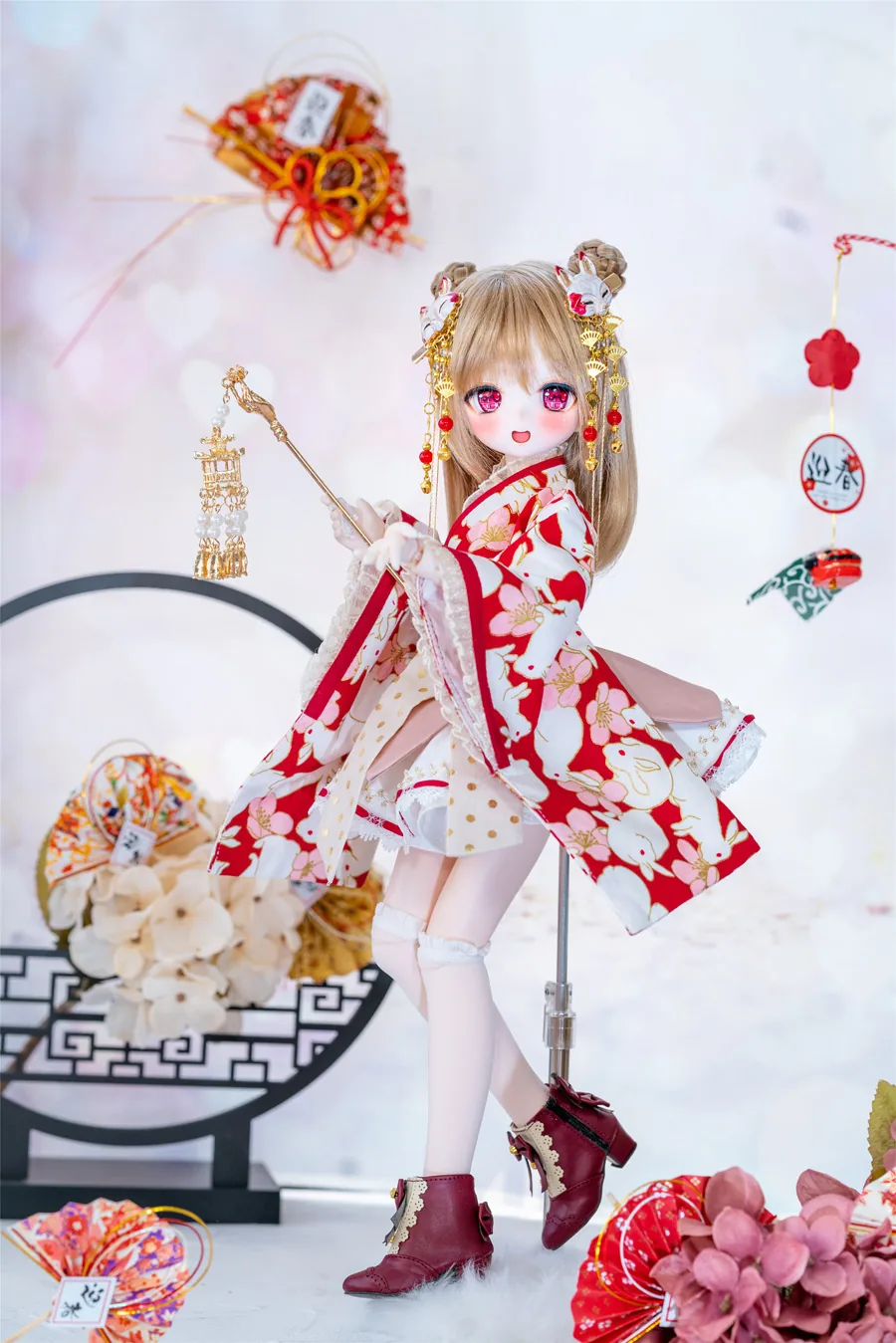 「Sasato」Sakura Rabbit (MDD/MSD/Chubby l 1/4) BJD Outfit Only - Image 4