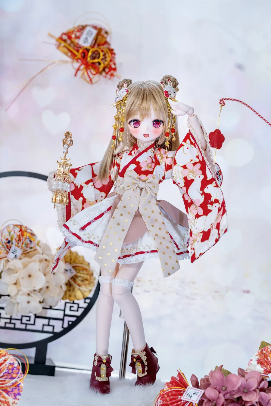 「Sasato」Sakura Rabbit (MDD/MSD/Chubby l 1/4) BJD Outfit Only - Image 6