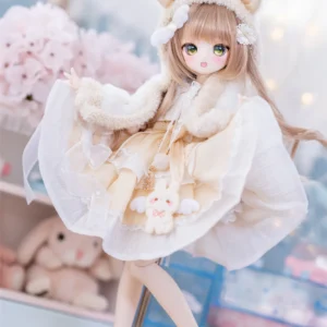 「Sasato」Snowy Cat (MSD/ Chubby l 1/4) BJD Outfit Only
