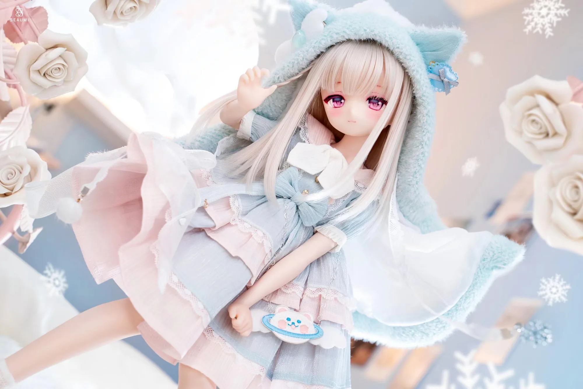 「Sasato」Snowy Cat (MSD/ Chubby l 1/4) BJD Outfit Only - Image 10