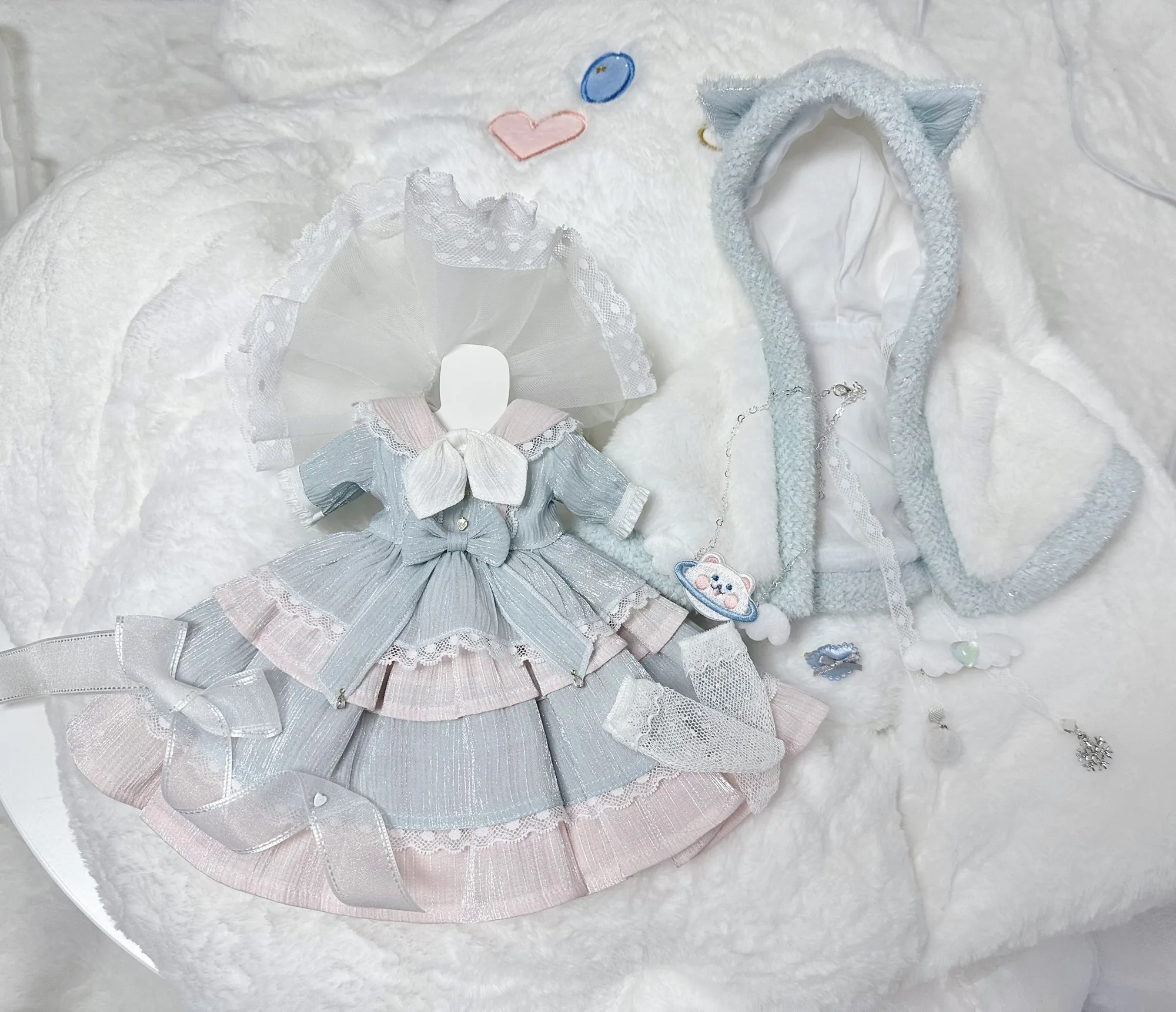 「Sasato」Snowy Cat (MSD/ Chubby l 1/4) BJD Outfit Only - Image 11