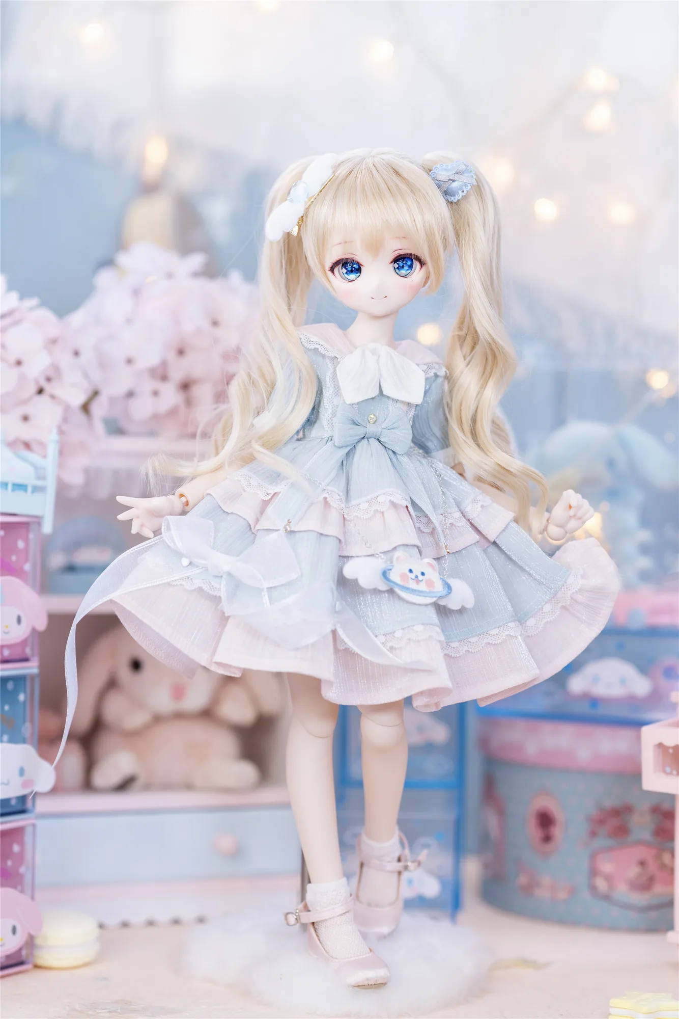 「Sasato」Snowy Cat (MSD/ Chubby l 1/4) BJD Outfit Only - Image 5