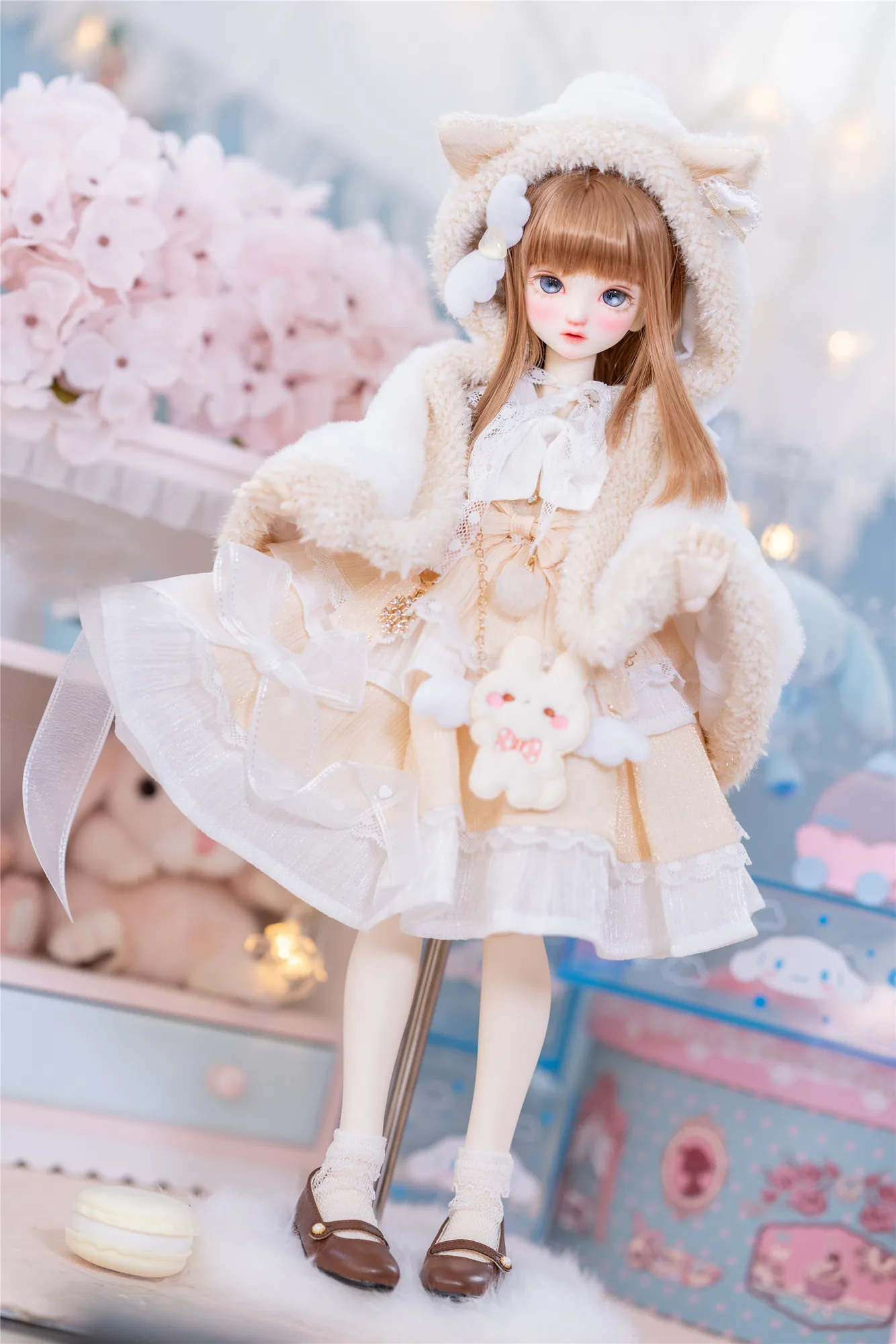 「Sasato」Snowy Cat (MSD/ Chubby l 1/4) BJD Outfit Only - Image 8