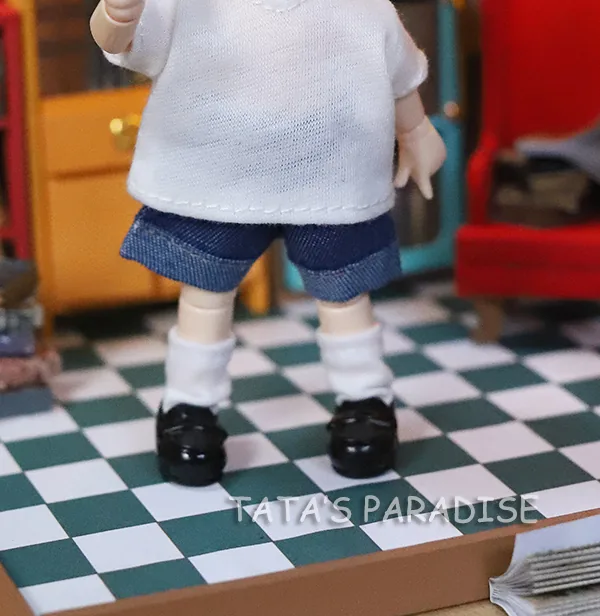 「Tata」Denim Cuffed Shorts (OB11 / 1/12) Outfit ONLY - Image 2