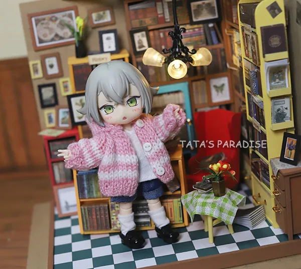 「Tata」Knitted Hoodie Jacket (OB11 / 1/12) Outfit ONLY