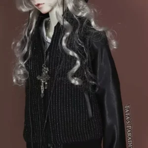 「Tata」Shiny Stripes Black Jacket (1/6 | 1/4 | 1/3 | SD17 | 70cm) Outfit ONLY