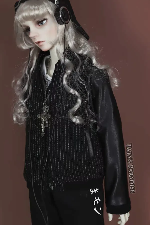 「Tata」Shiny Stripes Black Jacket (1/6 | 1/4 | 1/3 | SD17 | 70cm) Outfit ONLY
