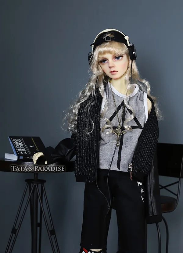 「Tata」Shiny Stripes Black Jacket (1/6 | 1/4 | 1/3 | SD17 | 70cm) Outfit ONLY - Image 2
