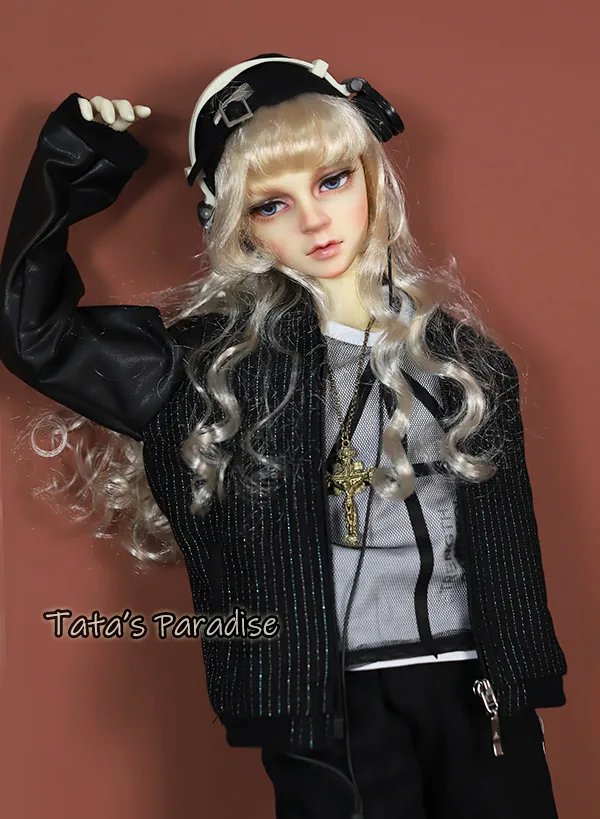 「Tata」Shiny Stripes Black Jacket (1/6 | 1/4 | 1/3 | SD17 | 70cm) Outfit ONLY - Image 4