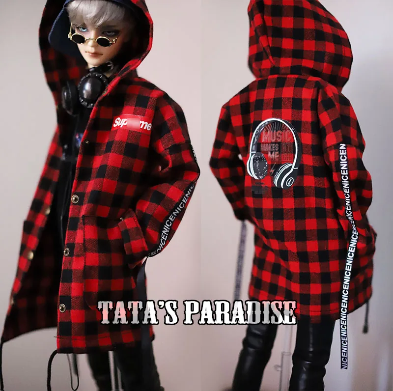「Tata」Street Style Punk Plaid Jacket (1/4 | 1/3 | SD17 | 70cm) Outfit ONLY