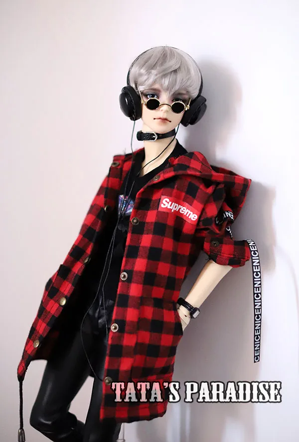 「Tata」Street Style Punk Plaid Jacket (1/4 | 1/3 | SD17 | 70cm) Outfit ONLY - Image 2