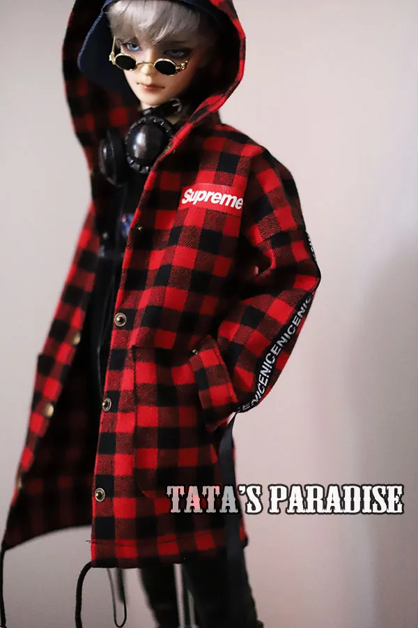 「Tata」Street Style Punk Plaid Jacket (1/4 | 1/3 | SD17 | 70cm) Outfit ONLY - Image 3